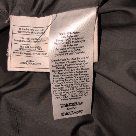 Eddie Bauer Jacket Women's Size Small Gray Sun Valley Down Parka Puffer Quilted - Picture 8 of 11